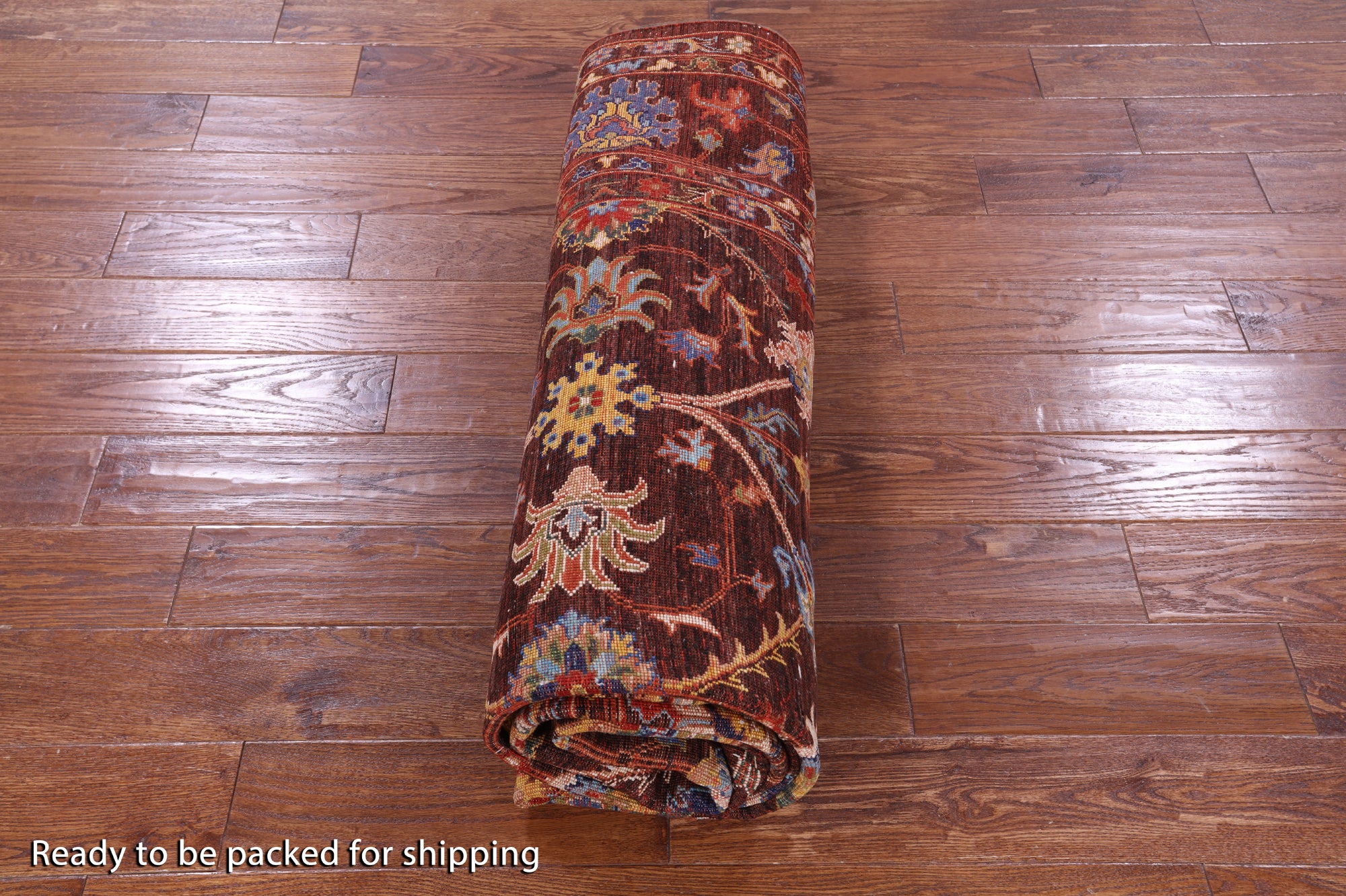 Brown Peshawar Hand Knotted Wool Rug - 6' 8" X 9' 11" - Golden Nile