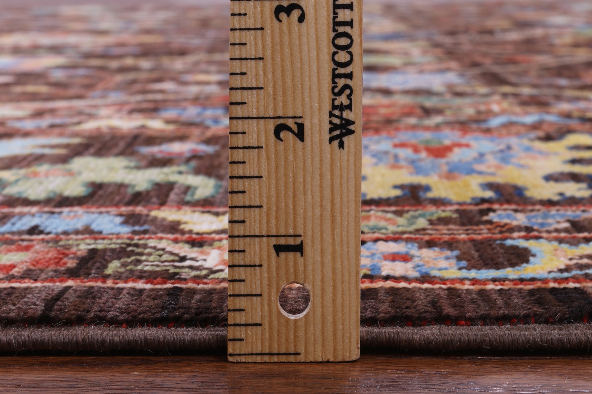 Brown Peshawar Hand Knotted Wool Rug - 6' 8" X 9' 11" - Golden Nile
