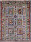 Persian Hand Knotted Wool Rug - 5' 0" X 6' 9" - Golden Nile