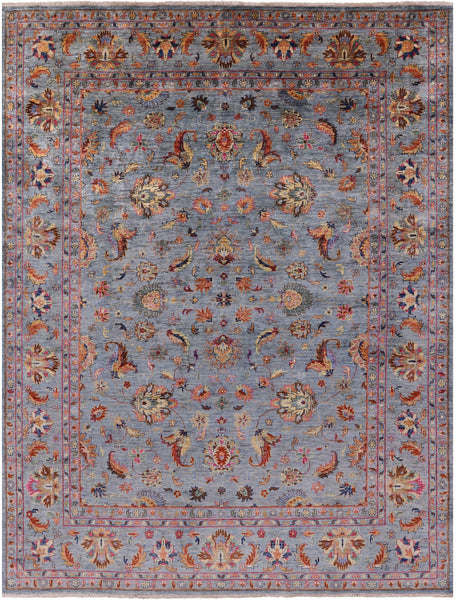 Peshawar Hand Knotted Wool Rug - 8' 1" X 10' 2" - Golden Nile