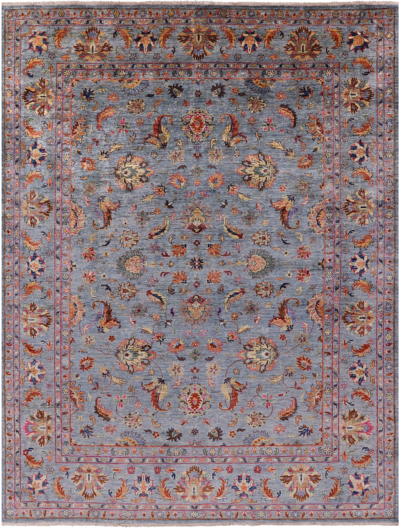 Peshawar Hand Knotted Wool Rug - 8' 1" X 10' 2" - Golden Nile