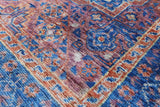 Purple Geometric Persian Mamluk Hand Knotted Wool Runner Rug - 2' 9" X 9' 9" - Golden Nile