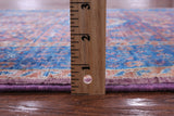 Purple Geometric Persian Mamluk Hand Knotted Wool Runner Rug - 2' 9" X 9' 9" - Golden Nile