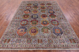 Turkmen Ersari Hand Knotted Wool Rug - 8' 0" X 10' 2" - Golden Nile