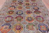 Turkmen Ersari Hand Knotted Wool Rug - 8' 0" X 10' 2" - Golden Nile