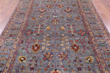 Grey Peshawar Hand Knotted Wool Rug - 6' 8" X 9' 11" - Golden Nile