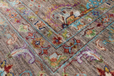 Peshawar Hand Knotted Wool Rug - 6' 9" X 9' 9" - Golden Nile