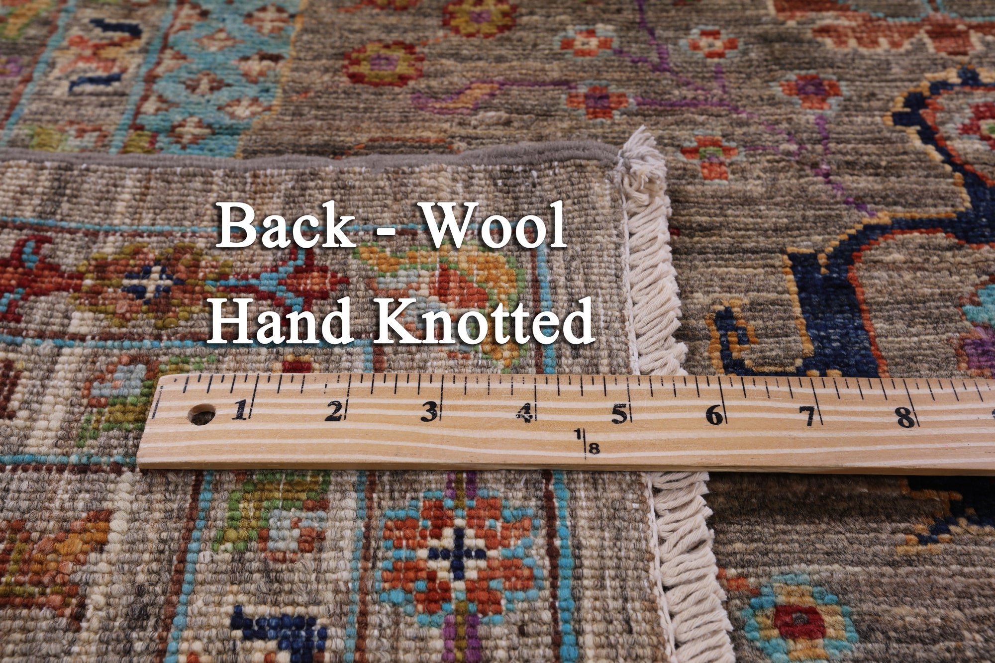 Peshawar Hand Knotted Wool Rug - 6' 9" X 9' 9" - Golden Nile