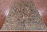 Peshawar Hand Knotted Wool Rug - 6' 9" X 9' 9" - Golden Nile