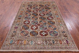 Turkmen Ersari Hand Knotted Wool Rug - 5' 7" X 8' 2" - Golden Nile