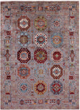 Turkmen Ersari Hand Knotted Wool Rug - 5' 8" X 7' 9" - Golden Nile