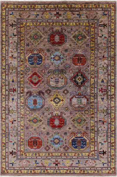 Turkmen Ersari Hand Knotted Wool Rug - 5' 9" X 8' 2" - Golden Nile
