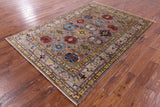 Turkmen Ersari Hand Knotted Wool Rug - 5' 9" X 8' 2" - Golden Nile