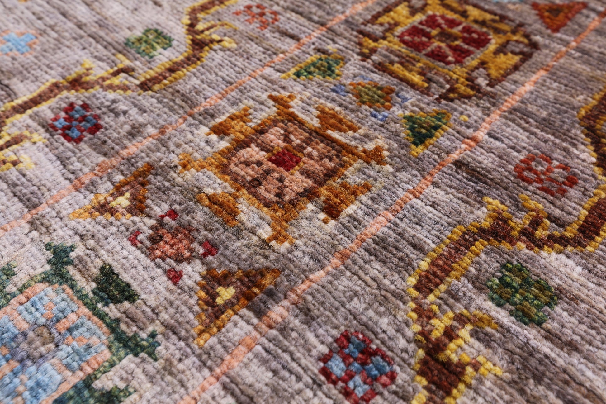 Tribal Persian Hand Knotted Wool Rug - 5' 0" X 6' 11" - Golden Nile