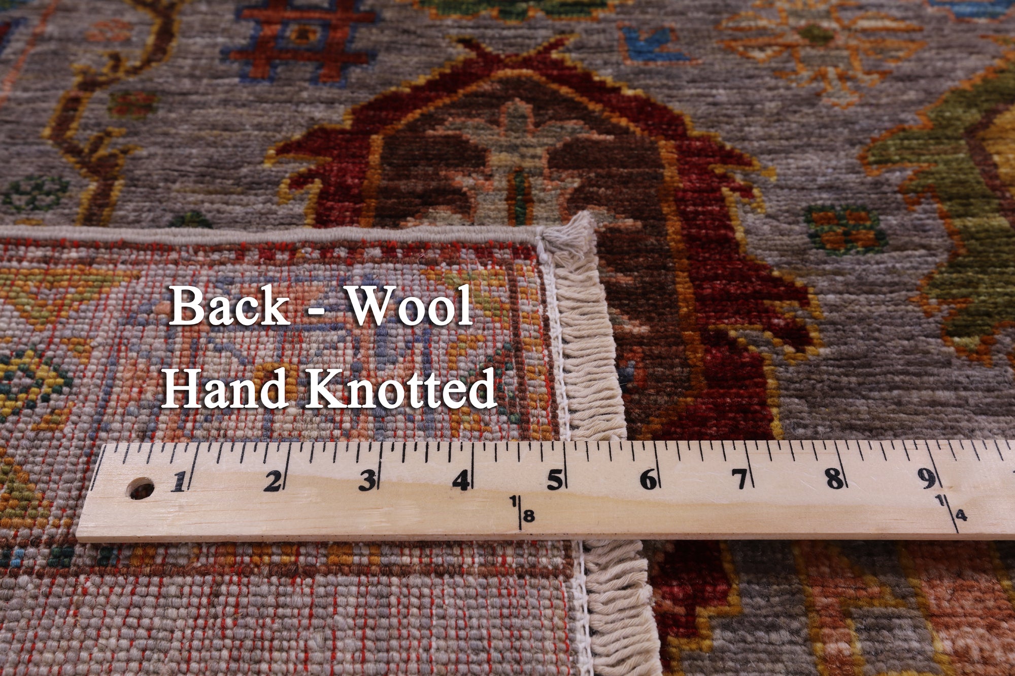 Tribal Persian Hand Knotted Wool Rug - 5' 0" X 6' 11" - Golden Nile