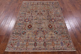 Peshawar Handmade Wool Rug - 5' 0" X 6' 9" - Golden Nile