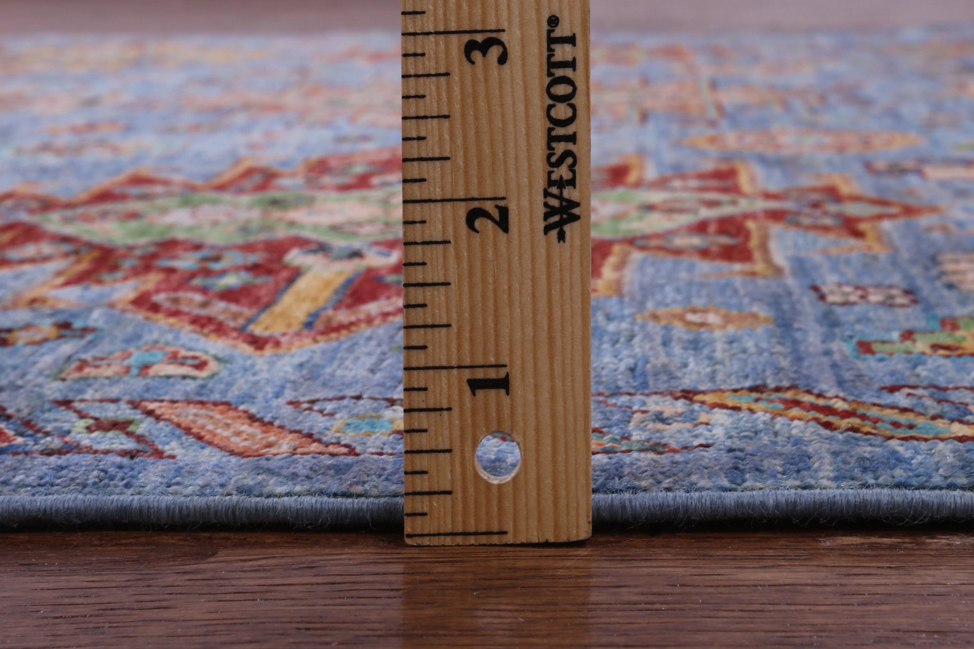 Blue Tribal Persian Hand Knotted Wool Rug - 5' 1" X 7' 0" - Golden Nile