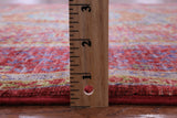 Red Mamluk Hand Knotted Wool Rug - 5' 0" X 6' 6" - Golden Nile