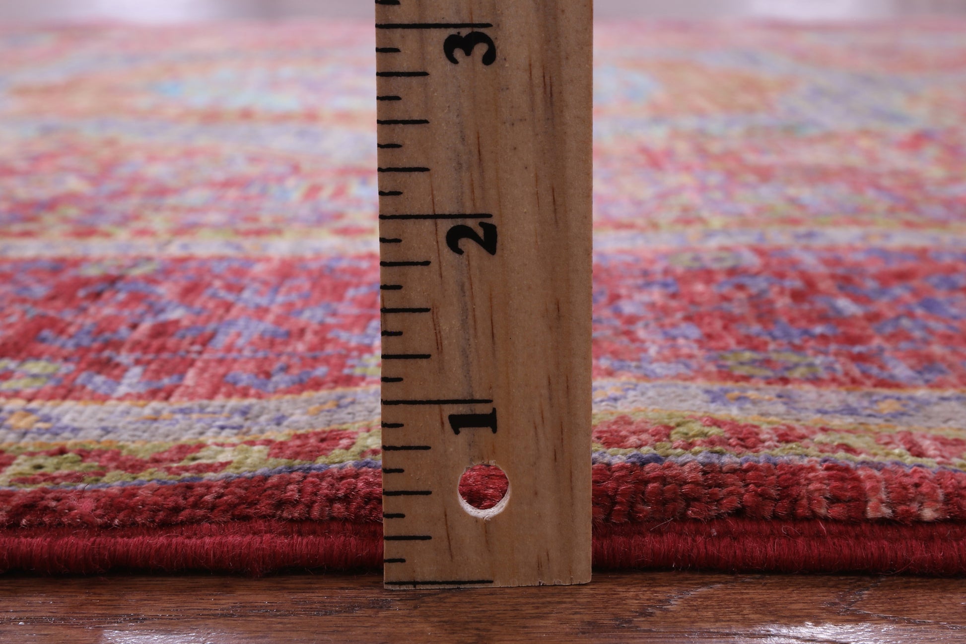 Red Mamluk Hand Knotted Wool Rug - 5' 0" X 6' 6" - Golden Nile