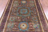 Geometric Persian Mamluk Handmade Wool Rug - 5' 8" X 8' 3" - Golden Nile