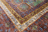Geometric Persian Mamluk Handmade Wool Rug - 5' 8" X 8' 3" - Golden Nile