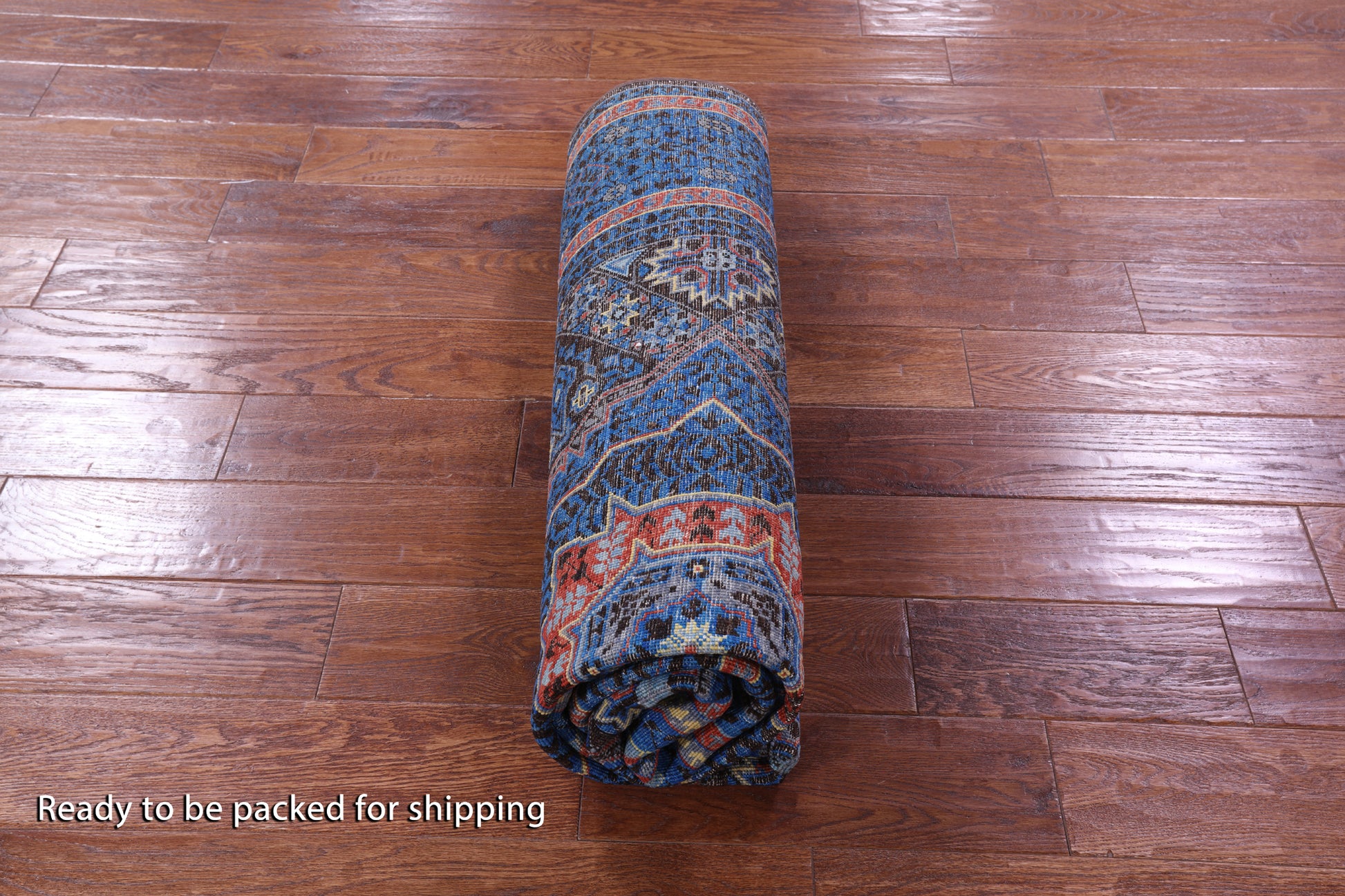 Brown Geometric Persian Mamluk Handmade Wool Rug - 5' 7" X 7' 6" - Golden Nile