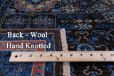 Brown Geometric Persian Mamluk Handmade Wool Rug - 5' 7" X 7' 6" - Golden Nile