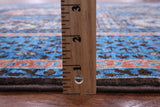 Brown Geometric Persian Mamluk Handmade Wool Rug - 5' 7" X 7' 6" - Golden Nile