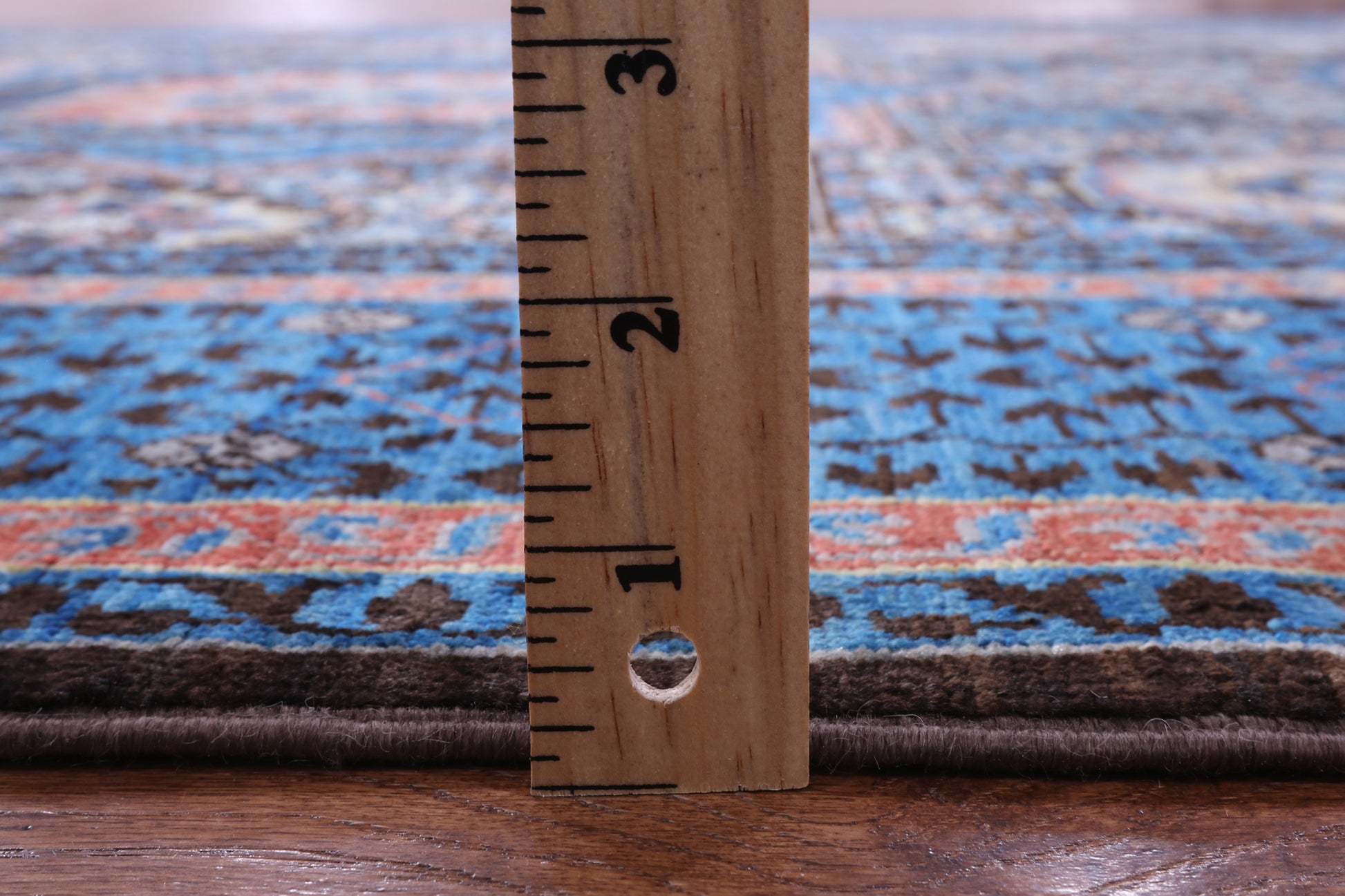 Brown Geometric Persian Mamluk Handmade Wool Rug - 5' 7" X 7' 6" - Golden Nile