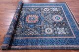 Brown Geometric Persian Mamluk Handmade Wool Rug - 5' 7" X 7' 6" - Golden Nile