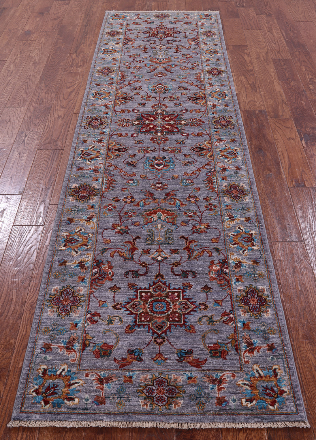 Peshawar Hand Knotted Wool Runner Rug - 2' 9" X 9' 7" - Golden Nile