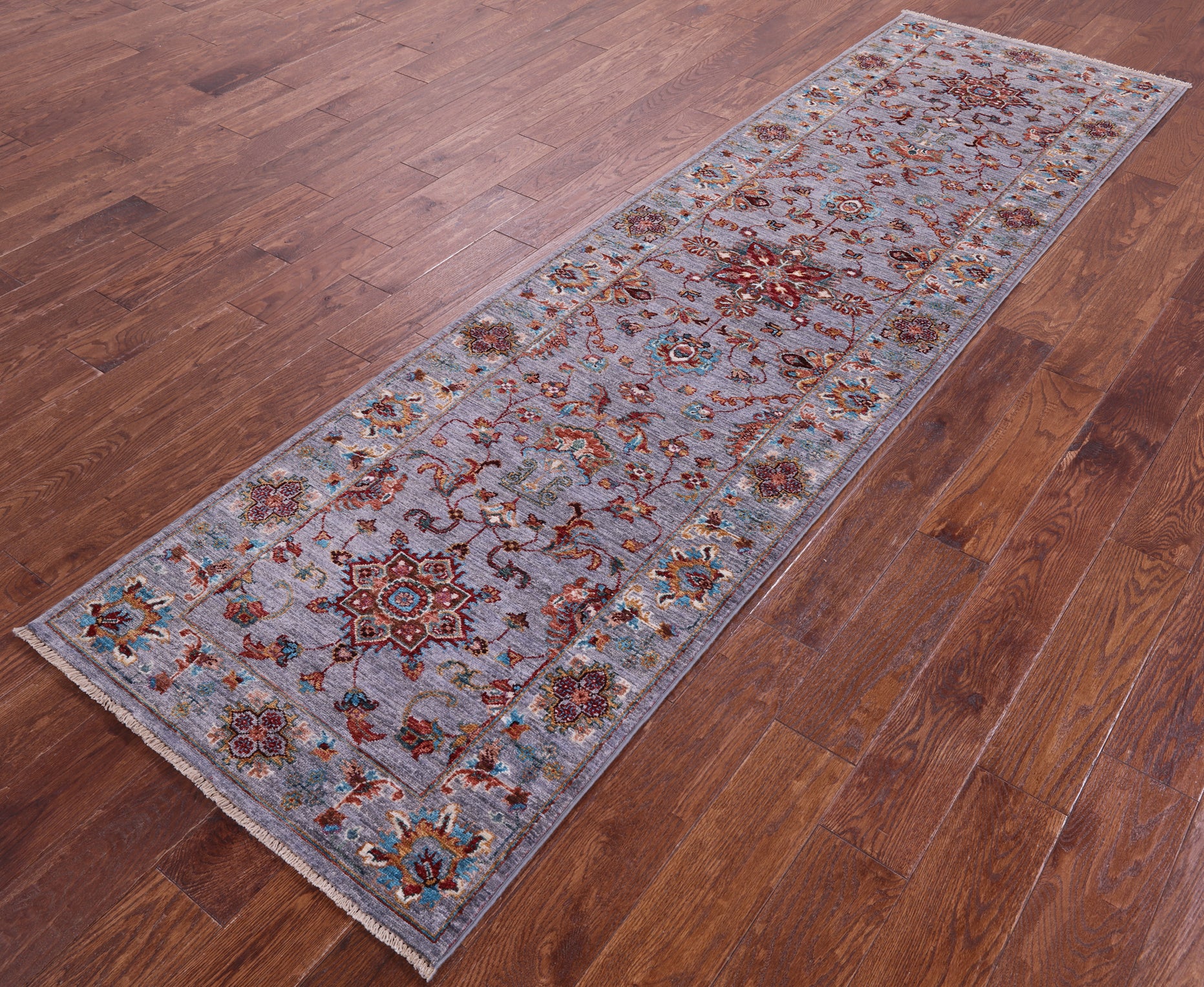 Peshawar Hand Knotted Wool Runner Rug - 2' 9" X 9' 7" - Golden Nile