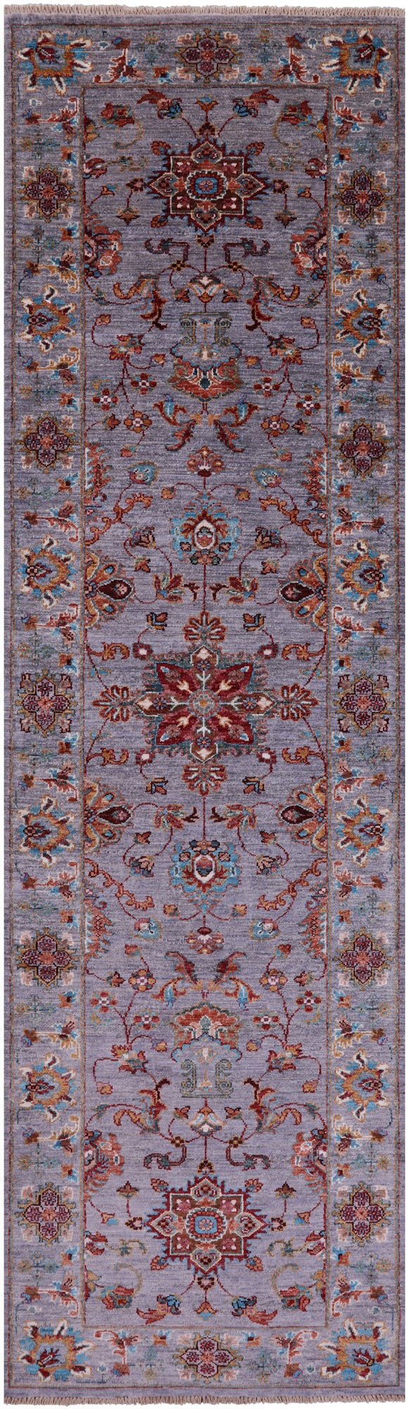 Peshawar Hand Knotted Wool Runner Rug - 2' 9" X 9' 7" - Golden Nile