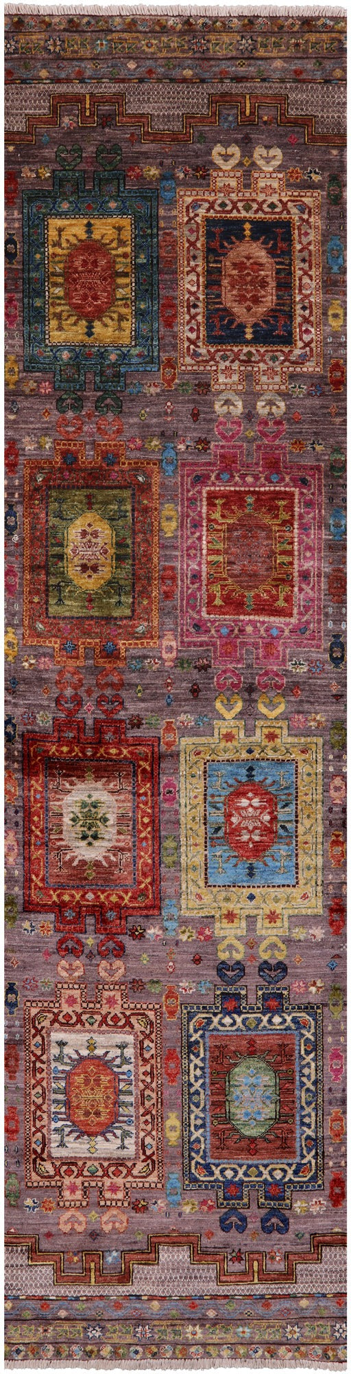 Tribal Persian Hand Knotted Wool Runner Rug - 2' 8" X 10' 2" - Golden Nile