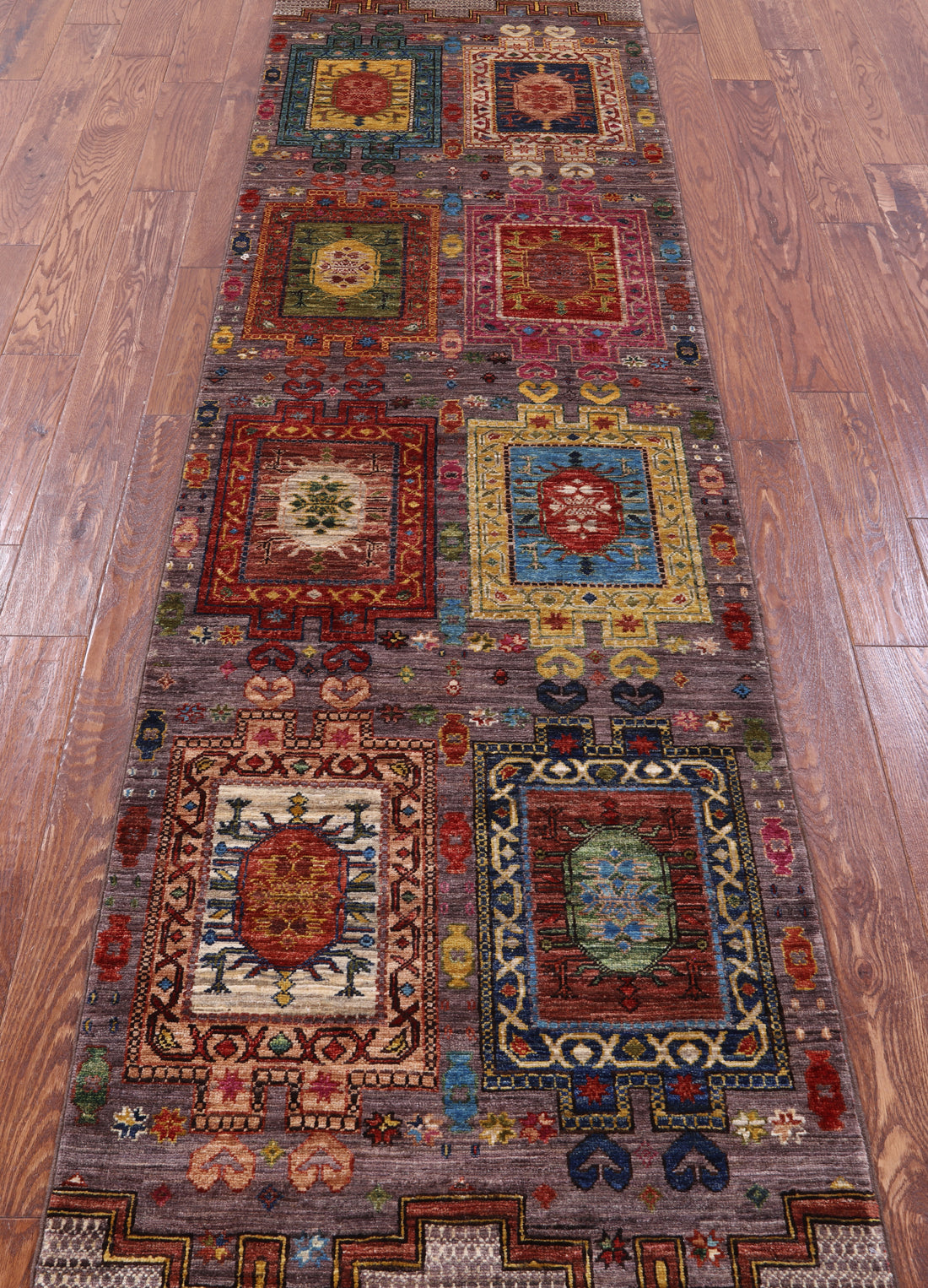 Tribal Persian Hand Knotted Wool Runner Rug - 2' 8" X 10' 2" - Golden Nile