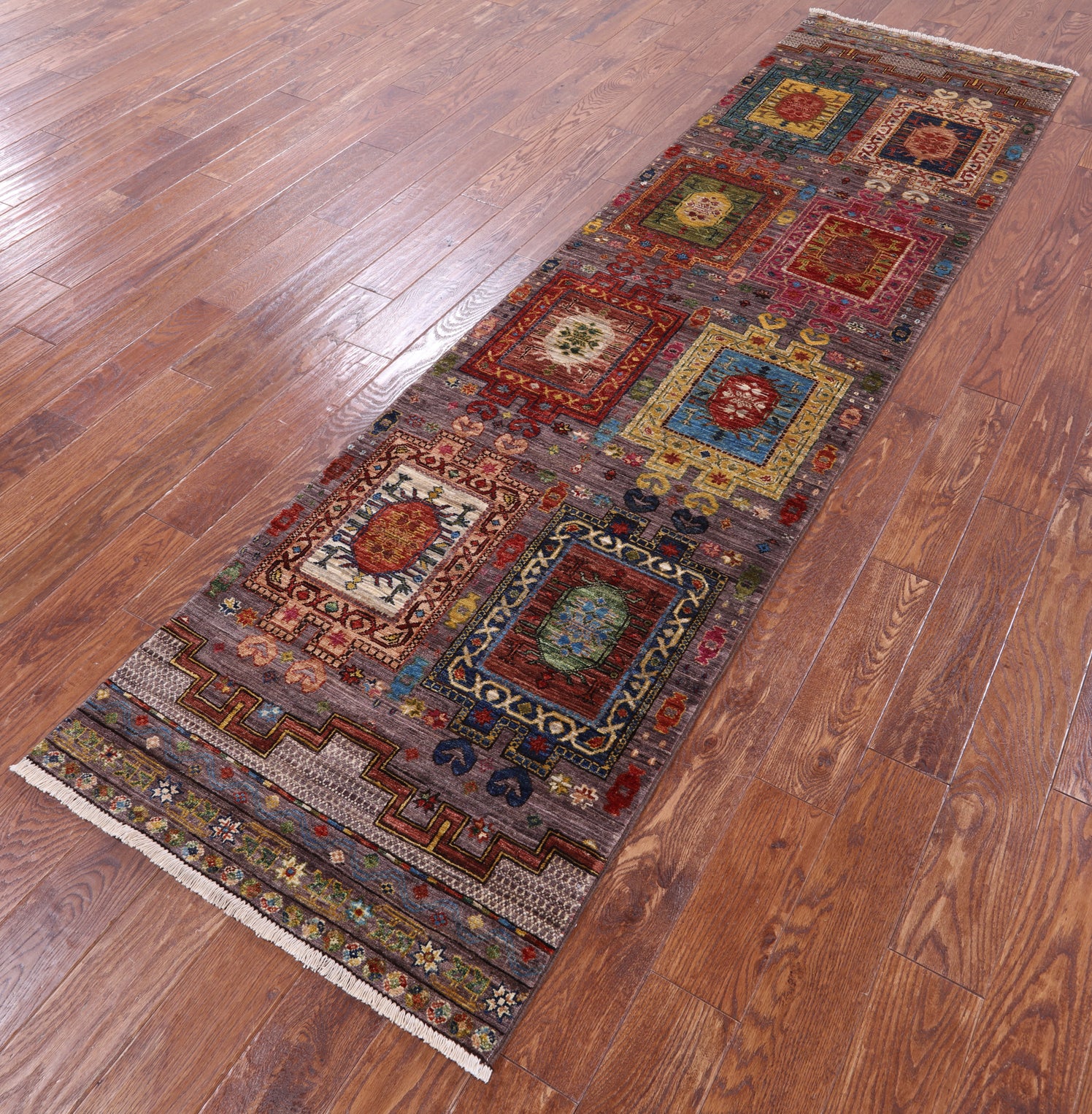 Tribal Persian Hand Knotted Wool Runner Rug - 2' 8" X 10' 2" - Golden Nile