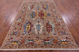 Persian Fine Serapi Hand Knotted Wool Rug - 6' 10" X 9' 8" - Golden Nile