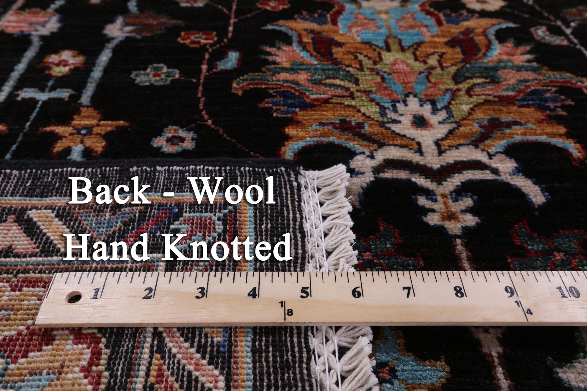 Brown Peshawar Hand Knotted Wool Rug - 6' 1" X 8' 9" - Golden Nile
