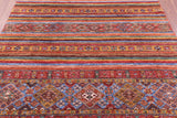 Khorjin Persian Gabbeh Handmade Wool Rug - 5' 11" X 7' 8" - Golden Nile
