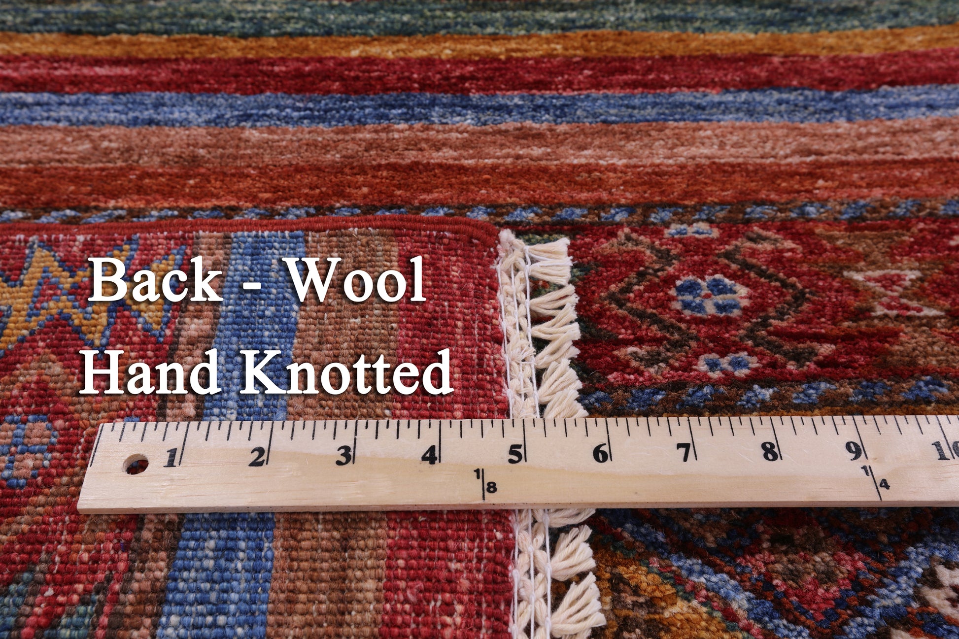 Khorjin Persian Gabbeh Handmade Wool Rug - 5' 11" X 7' 8" - Golden Nile