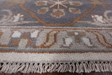 Ivory Turkish Oushak Hand Knotted Wool Area Rug - 9' 1" X 11' 10" - Golden Nile