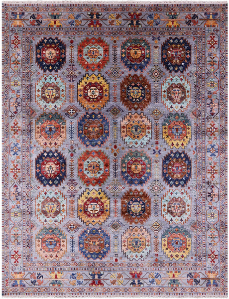 Turkmen Ersari Handmade Wool Rug - 8' 4" X 10' 4" - Golden Nile