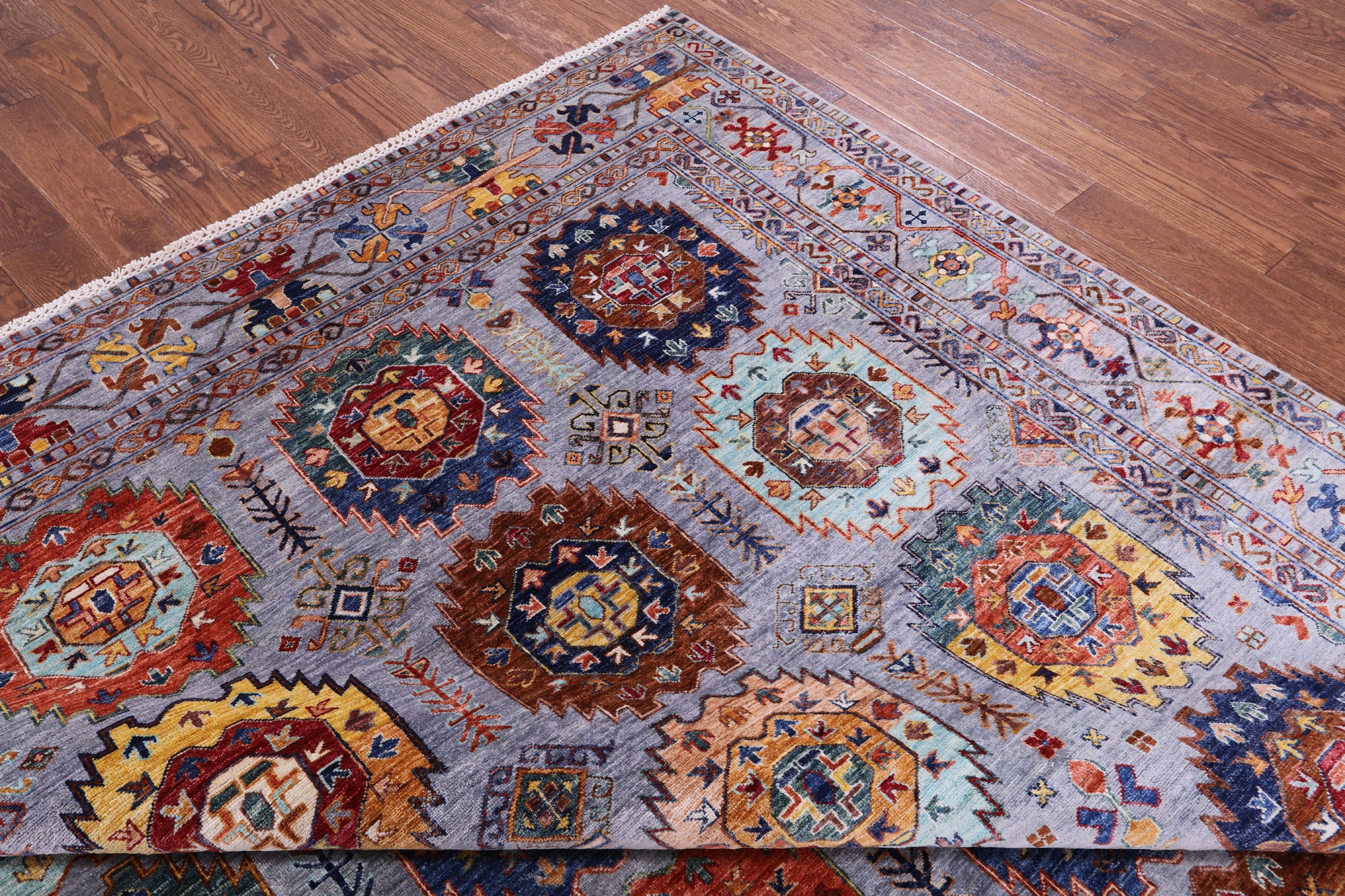 Turkmen Ersari Handmade Wool Rug - 8' 4" X 10' 4" - Golden Nile