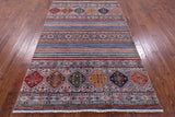 Khorjin Persian Gabbeh Hand Knotted Wool Rug - 5' 6" X 8' 4" - Golden Nile