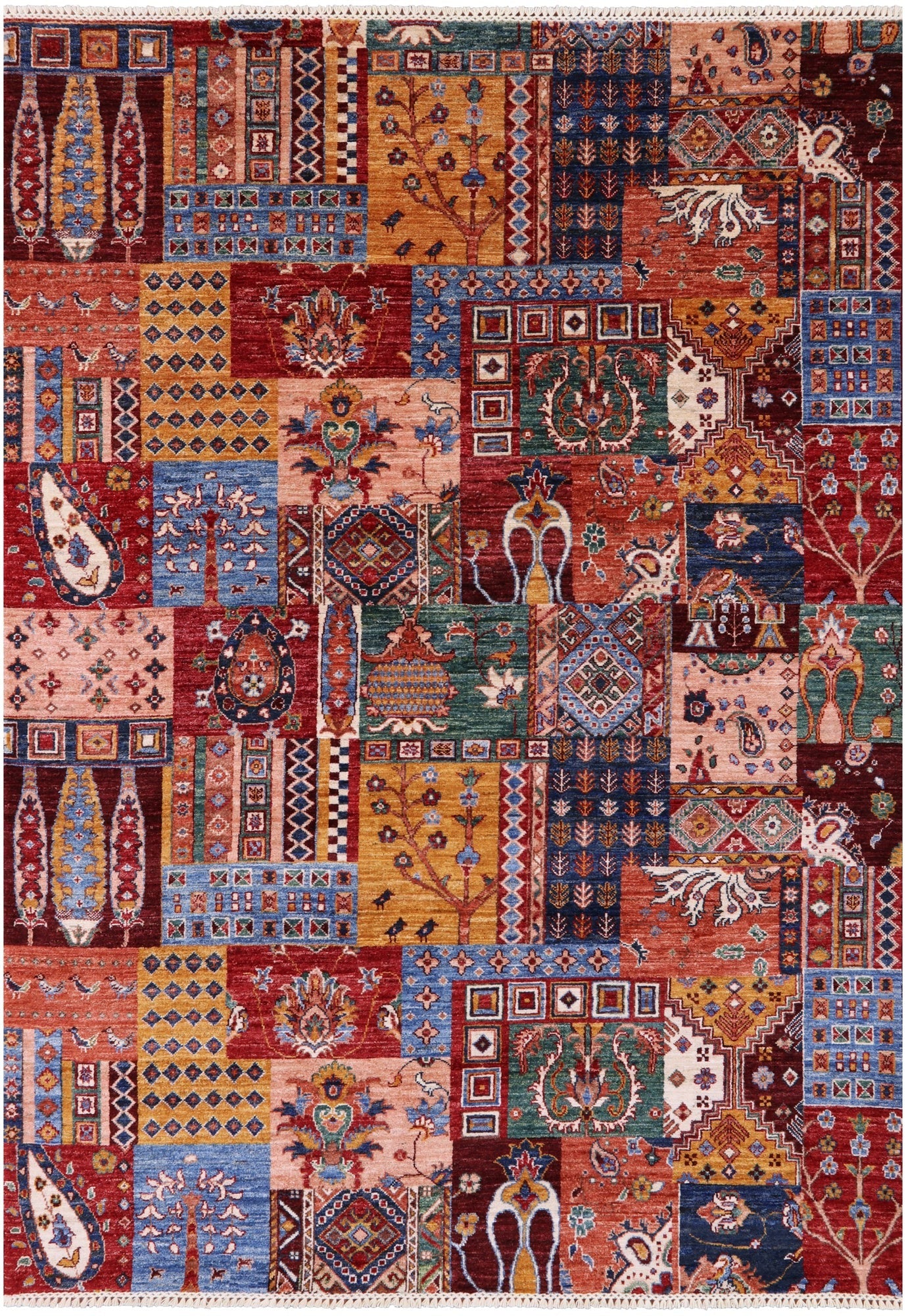 Super Kazak Handmade Wool Rug - 5' 9" X 8' 0" - Golden Nile