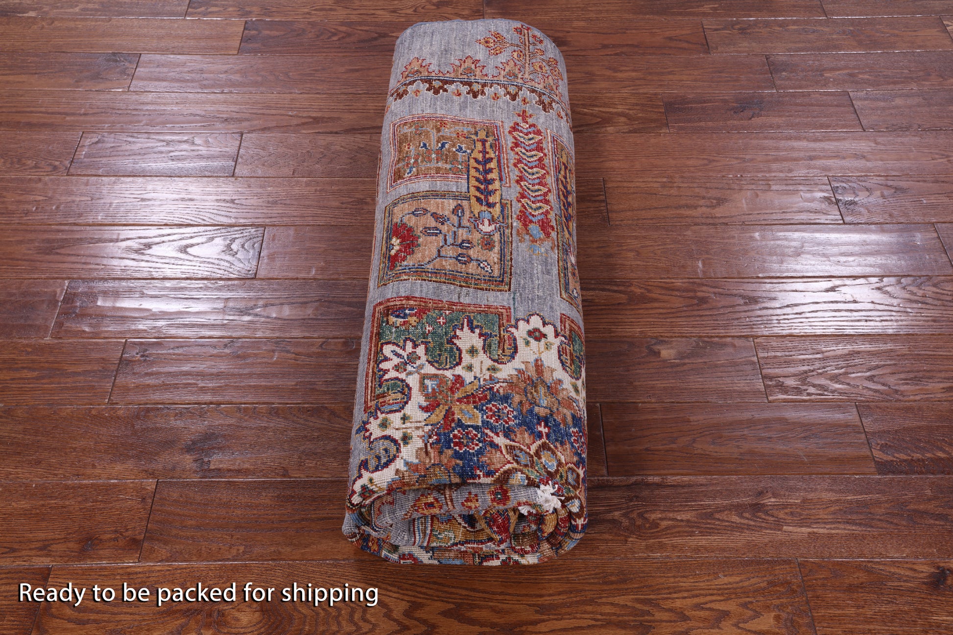 Garden Design Persian Hand Knotted Wool Rug - 6' 7" X 10' 3" - Golden Nile