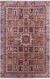 Garden Design Persian Hand Knotted Wool Rug - 6' 7" X 10' 3" - Golden Nile