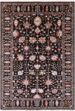 Brown Peshawar Hand Knotted Wool Rug - 6' 2" X 8' 10" - Golden Nile