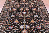 Brown Peshawar Hand Knotted Wool Rug - 6' 2" X 8' 10" - Golden Nile