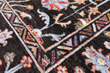 Brown Peshawar Hand Knotted Wool Rug - 6' 2" X 8' 10" - Golden Nile